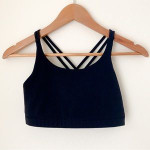 Athleta Girl Upbeat Sports Bra, XXL/16, Black